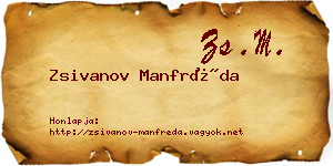 Zsivanov Manfréda névjegykártya